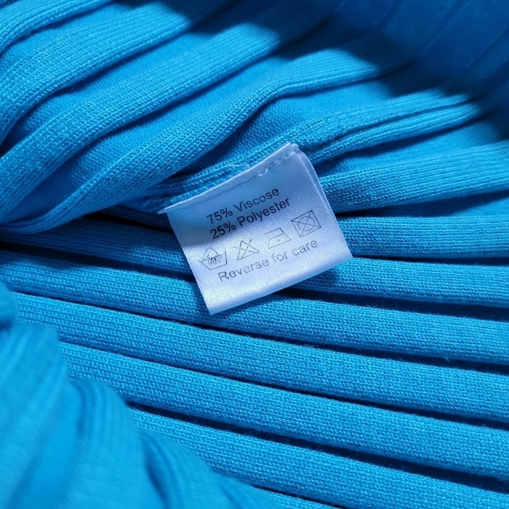 Belldini Turquoise Ribbed Tank Top - Picture 11 of 12